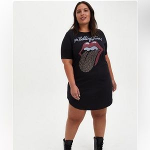 The Rolling Stones Super Soft Black Jersey T-Shirt Dress